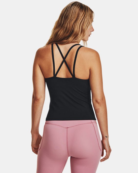 Women's UA Meridian Fitted Tank in Black image number 1